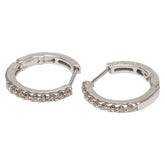 ノーブランド K18WG ホワイトゴールド ダイヤ0.3ct フープピアス レディース no brand 【中古】